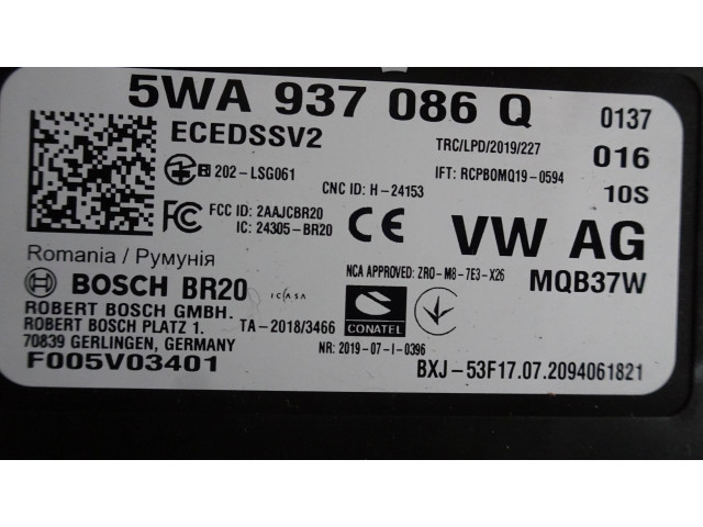 Блок комфорта 5WA937086Q Skoda Octavia Mk4