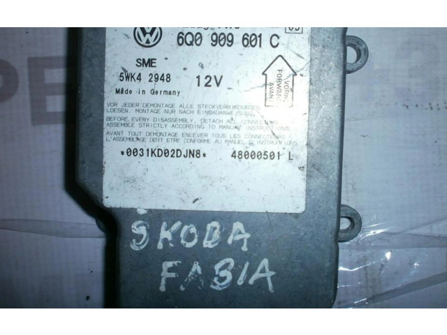 Блок подушек безопасности 6q0909601c, 5WK42948 Skoda Fabia Mk1 (6Y)