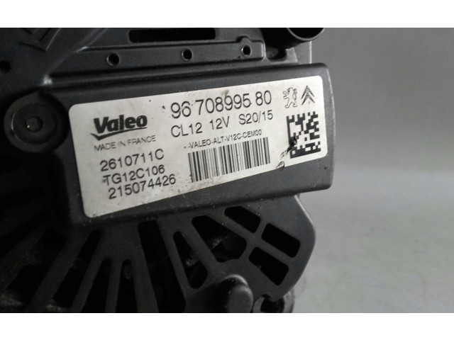 Генератор 9670899580, VALEO   Peugeot 2008 I      