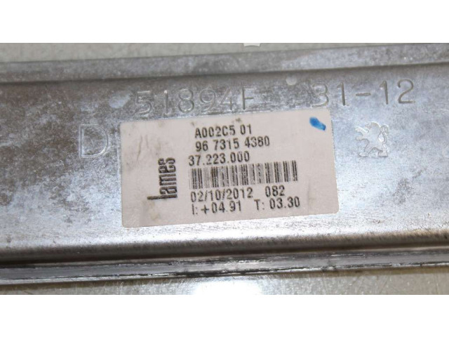 Передний комплект электрического механизма для подъема окна 9673154380   Peugeot 208