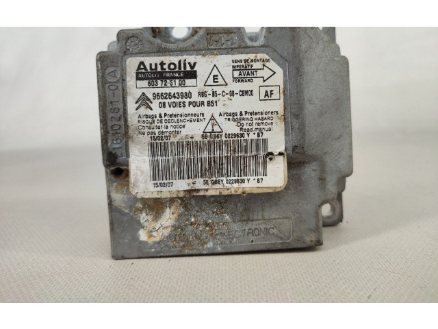 Блок подушек безопасности 9662643980, 603726100   Citroen C4 I