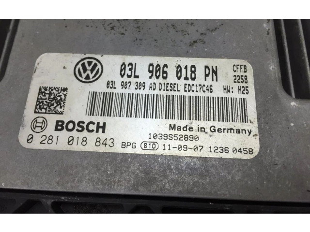 Řídící jednotka 0281018843, 03L906018PN Volkswagen Beetle A5 2011