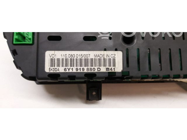 Панель приборов 6Y1919880D   Skoda Fabia Mk1 (6Y)       