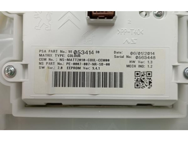 Панель приборов 9805341480, 9805396580 Peugeot 2008 I