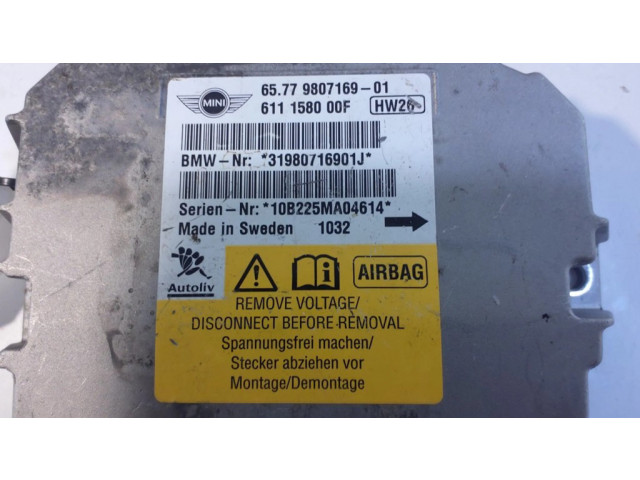Блок подушек безопасности 9807169, 65779807169 Mini One - Cooper Clubman R55