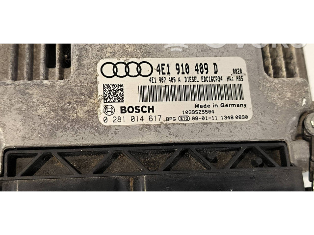Řídící jednotka 4E1910409D, 0281014617 Audi A8 S8 D3 4E 2008