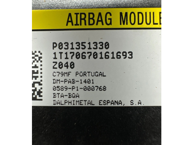 Подушка безопасности пассажира 34160695F, 31351330 Volvo XC90