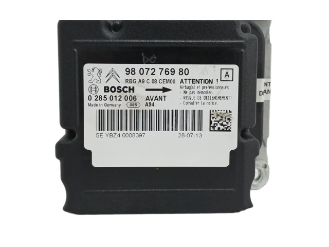 Блок подушек безопасности 9807276980, 0285012006 Peugeot 2008 I