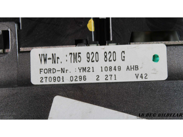 Панель приборов 7M5920820G, YM2110849AHB Ford Galaxy