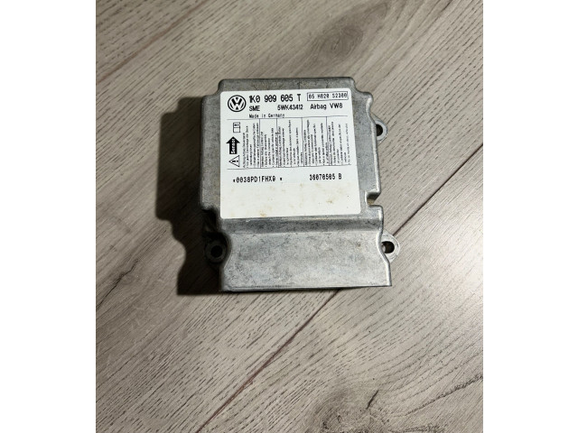 Блок подушек безопасности 1K0909605T, 5WK43412   Skoda Octavia Mk2 (1Z)