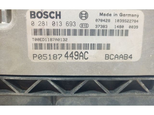 Řídící jednotka 0281013693, 0281013693 Dodge Caliber 2007