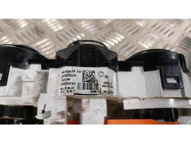 Блок управления климат-контролем 96722483 Peugeot 2008 I