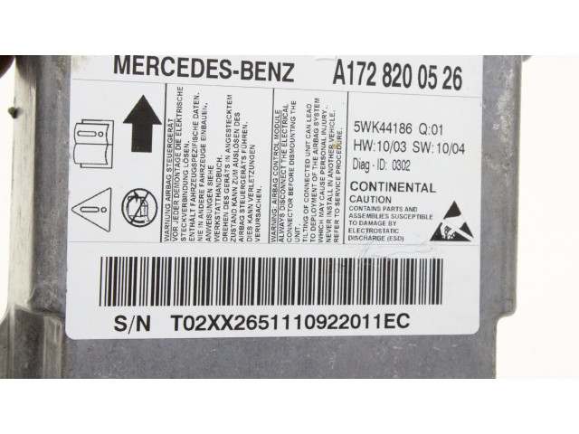 Блок подушек безопасности A1728200526   Mercedes-Benz SLK R172