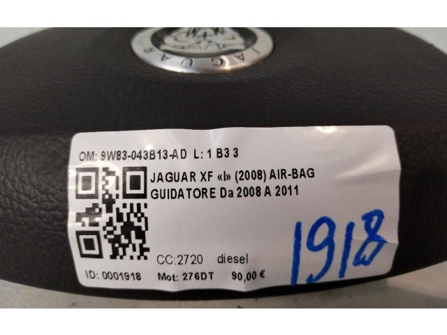 Подушка безопасности водителя 9W83-043B13-AD, 276DT Jaguar XF X250