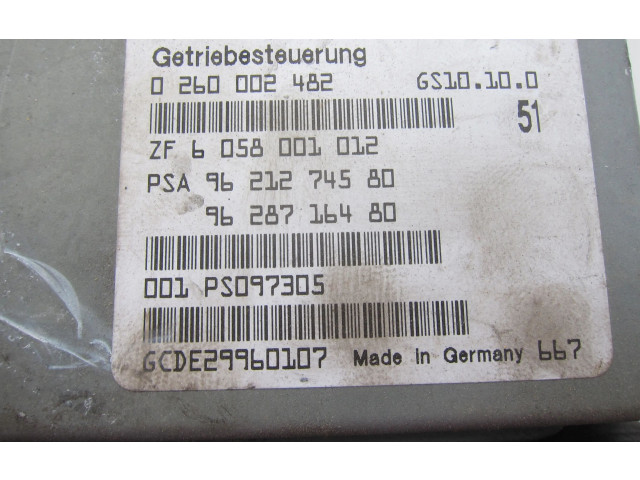 Блок управления коробкой передач 0260002482, 9621274580   Peugeot 406