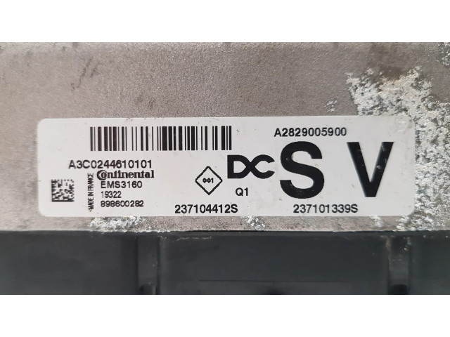 Блок управления двигателя 237104412S, A2C10766802 Dacia Lodgy