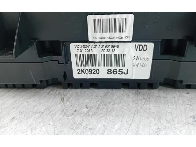 Přístrojová deska Volkswagen Caddy 2013 2K0920865J