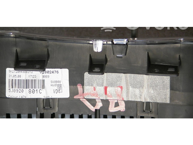 Панель приборов 5J0920801C   Skoda Fabia Mk2 (5J)       
