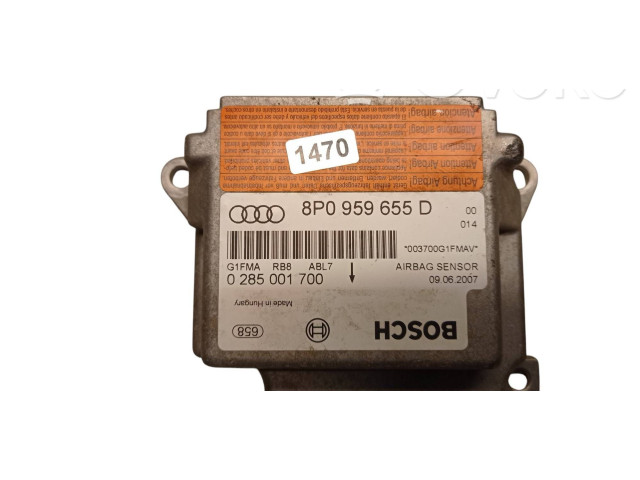 Блок подушек безопасности 8P0959655D, 0285001700 Audi A3 S3 8P