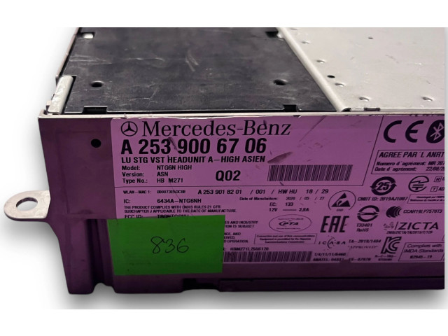 Блок комфорта NR836, A2539006706   Mercedes-Benz GLC X253 C253   