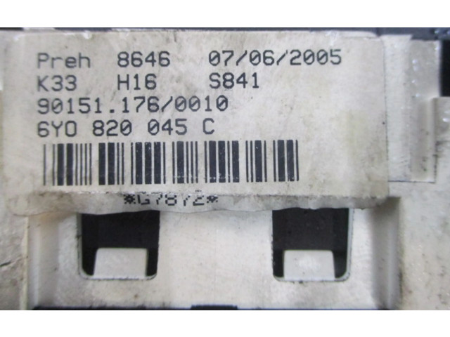 Блок управления климат-контролем 6Y0820045C, 6Y0820045C Skoda Fabia Mk1 (6Y)