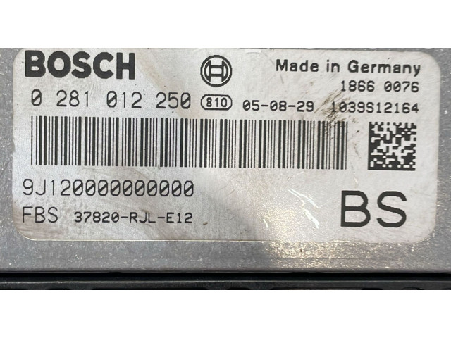 Комплект зажигания 0281012250, 0281012250 Honda FR-V
