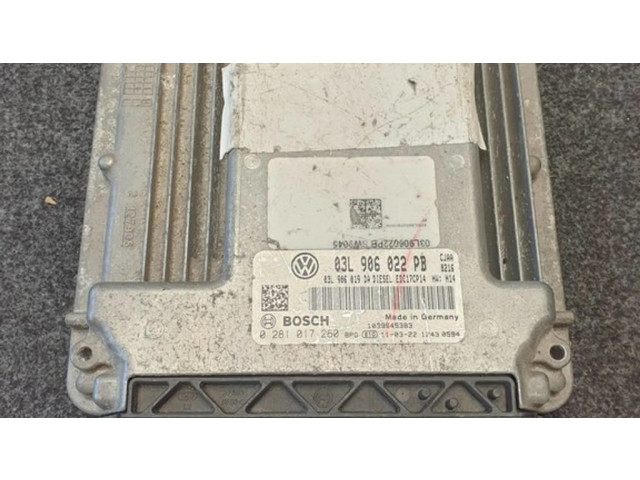 Блок управления двигателя 03L906022PB, 0281017260 Volkswagen Jetta VI