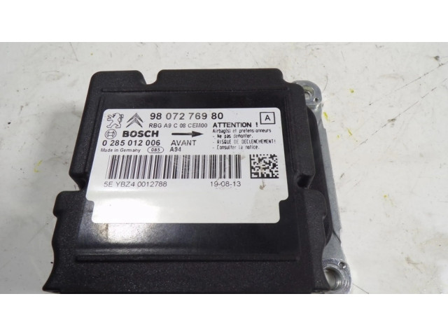 Блок подушек безопасности 9807276980, 0285012006 Peugeot 2008 I