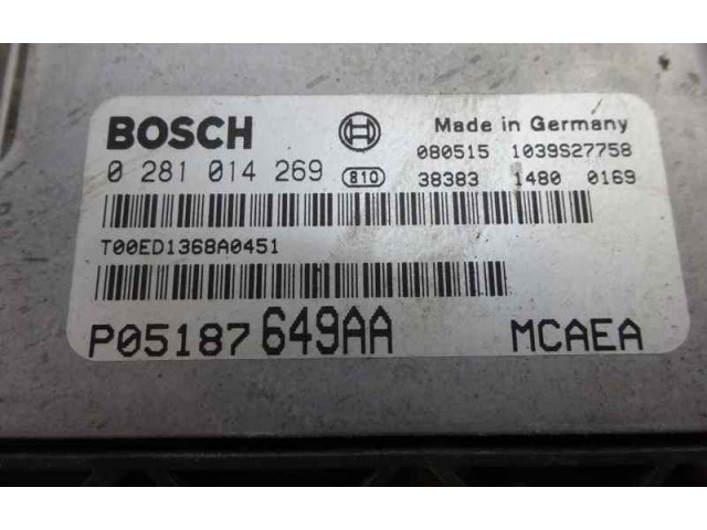 Блок управления двигателя P05187649AA, 0281014269 Jeep Compass