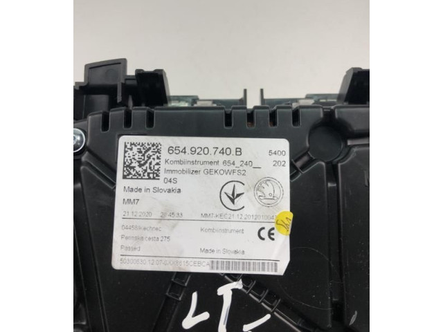 Панель приборов 654920740B, LT915 Skoda Karoq