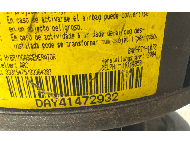 Подушка безопасности водителя 93364387, 18114956   Opel Meriva A