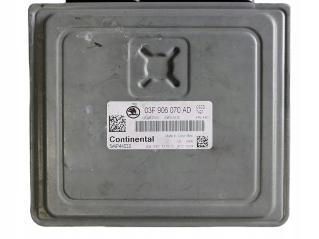 Блок управления двигателя 03F906070AD, 5WP44633 Skoda Fabia Mk2 (5J)