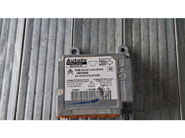 Блок управления двигателя 9653190880, 603602500 Citroen Berlingo