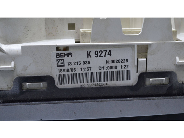 Блок управления климат-контролем 13215936, 0028226 Opel Meriva A