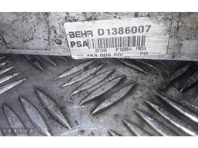 Интеркулер  9646300980   Citroen C6 