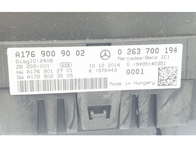 Панель приборов 0263700194, A1769009002 Mercedes-Benz A W176