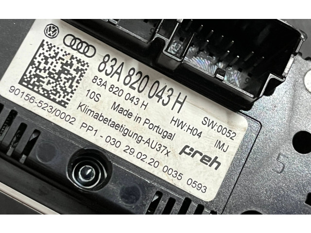Блок управления климат-контролем 83A820043H, 901565230002 Audi Q3 F3