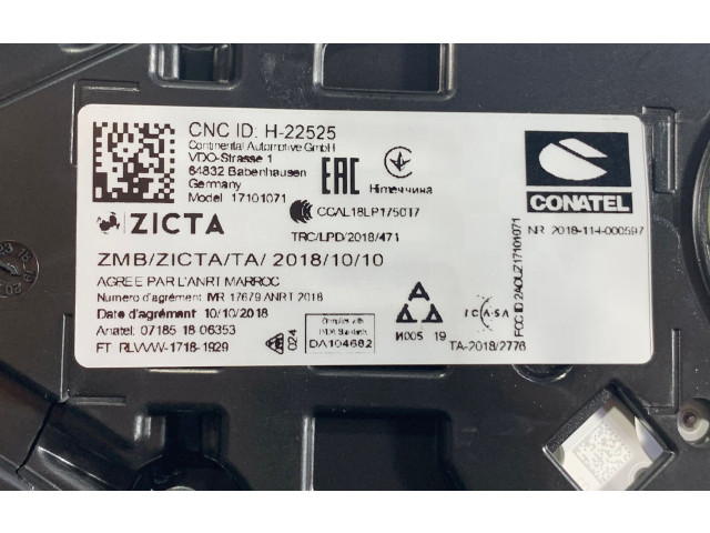 Панель приборов 6V0920730D, A2C18527500 Skoda Fabia Mk3 (NJ)