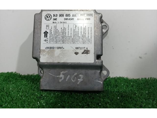 Блок подушек безопасности 1K0909605AA, 1K0909605AA Skoda Octavia Mk2 (1Z)