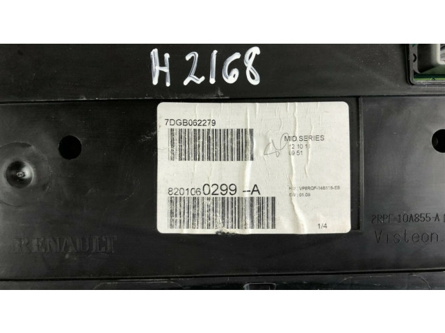 Панель приборов 8201060299A, H2168   Renault Clio III       