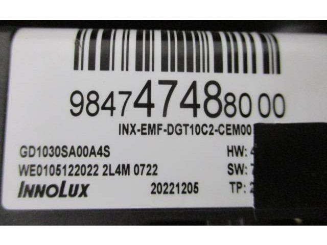 Дисплей 9847474880 Jeep Avenger