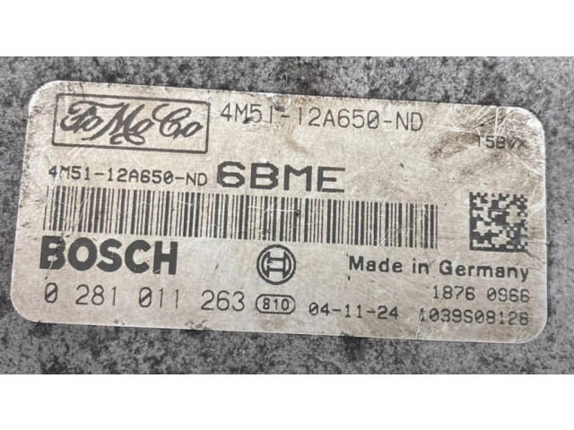 Řídící jednotka 4M5112A650ND, 0281011263 Ford Focus C-MAX 2005
