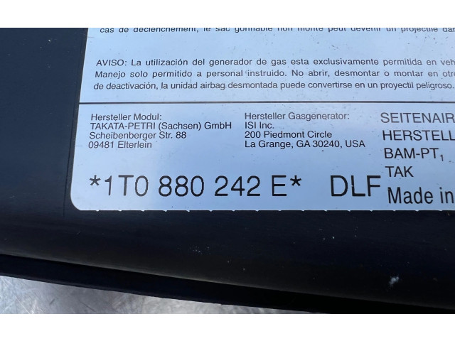 Подушка безопасности в сиденье 1T0880242E, 0203DB00GK6S Volkswagen Touran I