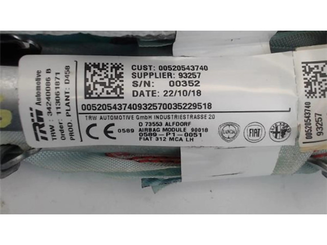 Подушка безопасности двери 00520543740   Fiat 500