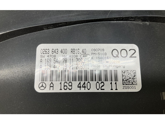 Панель приборов A1694400211, A1694400211 Mercedes-Benz A W169