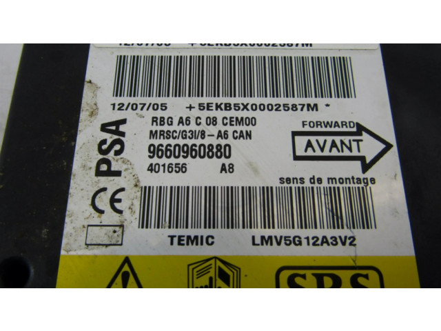 Блок подушек безопасности 9660960880 Citroen C2