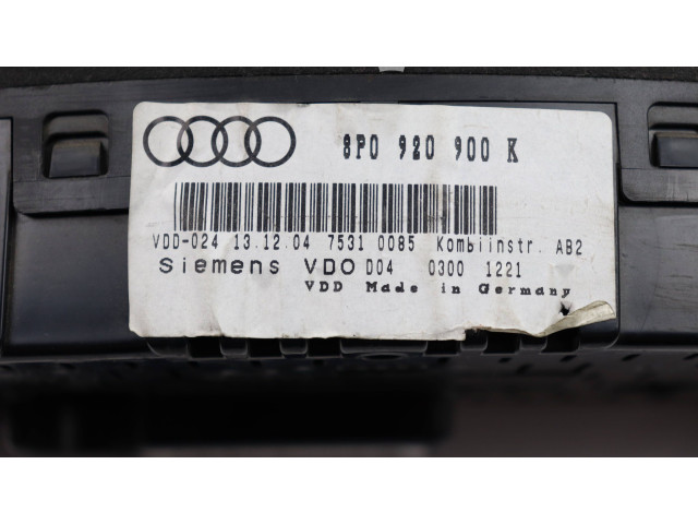 Панель приборов 8P0920900K   Audi A3 S3 8P       