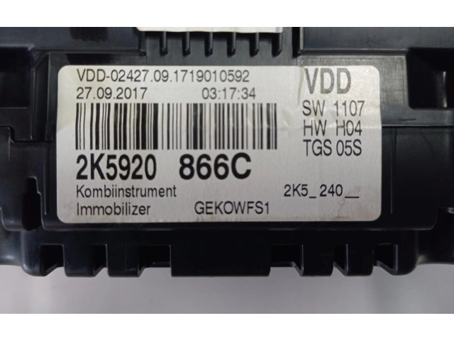 Přístrojová deska  Volkswagen Caddy 2017 2K5920866C  