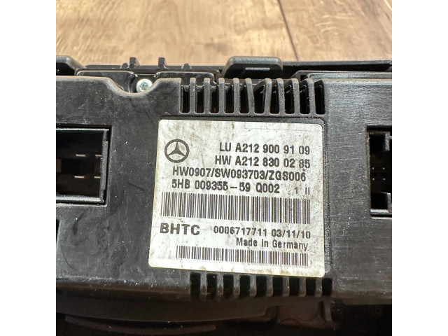 Блок управления климат-контролем A2128300285, 5HB00935559   Mercedes-Benz E C207 W207