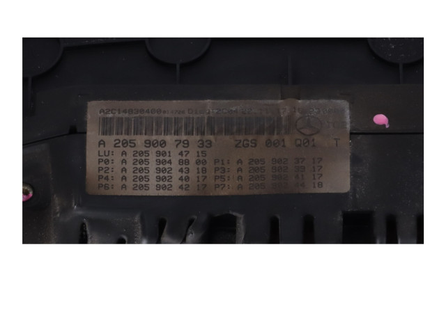 Přístrojová deska Mercedes-Benz GLC C253 2017 A2059007933